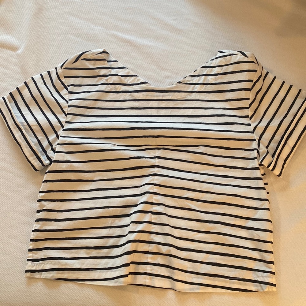 J crew cropped blouse